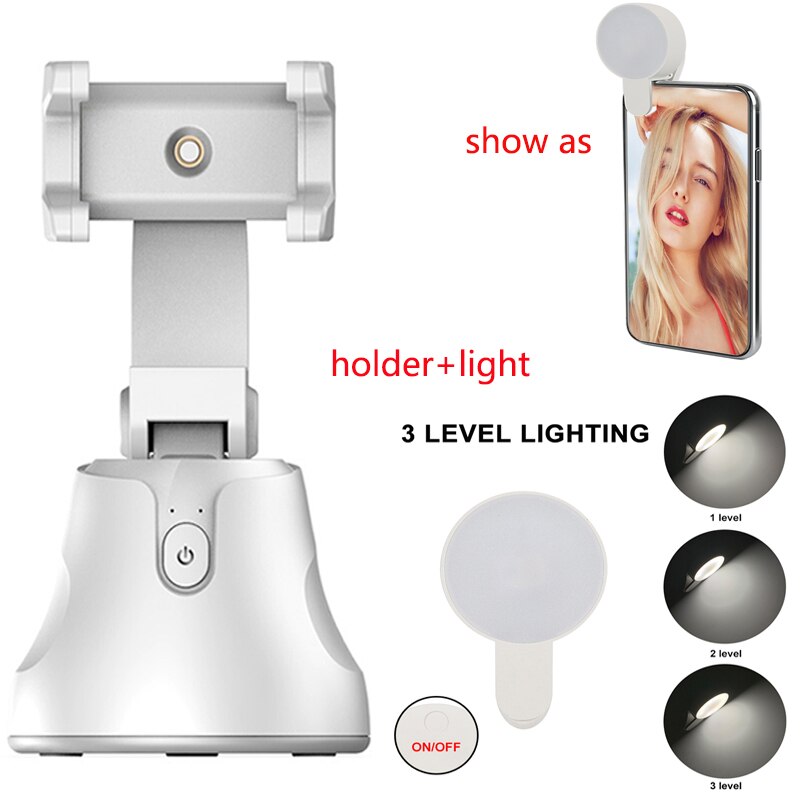 auto sporing smart skyting telefon holder auto ansikt sporing gjenstand sporer smart skyting gimbal pivo kamera 360 smartphone: 4