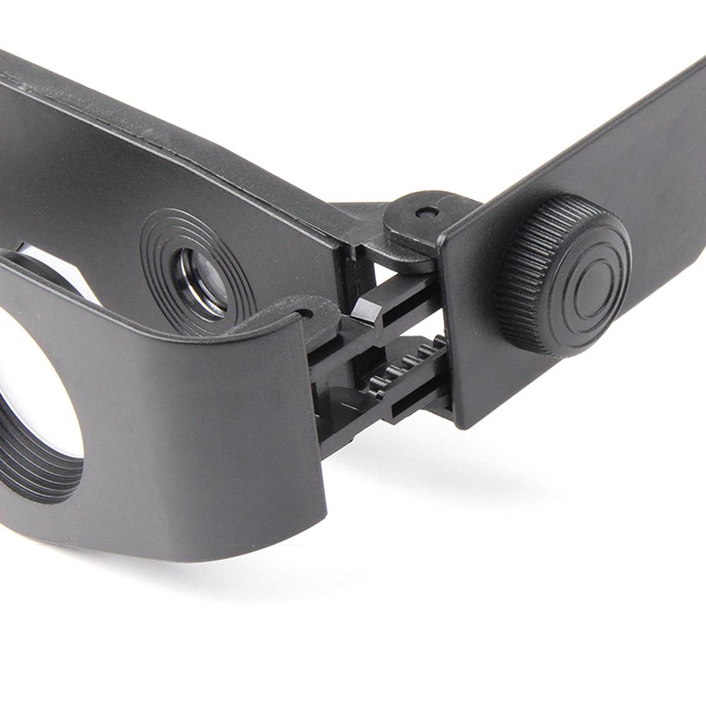 Gafas telescópicas de pesca con marco de ABS, binoculares portátiles de lupa para exteriores, accesorios de aparejos de pesca, color negro