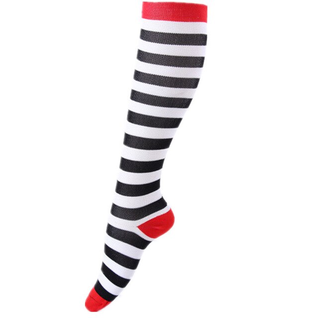 unisex Sport Kompression Strümpfe Krampfadern Strumpf Bein Unterstützung Gezogen Muskel strecken Blut Bündelung Anti Müdigkeit Männer Socken: 1 / S/M