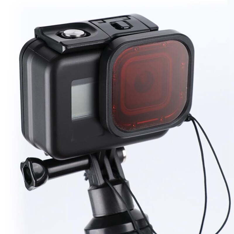 60m undervands vandtætte etuier til gopro hero 8 sort dykkerbeskyttelsescover husholder til go pro 8 tilbehør med 3 farver
