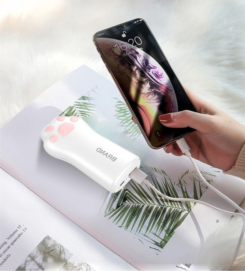 Leuke Kat Klauw Vorm Mobiele Power Bank Mini Draagbare 8000Mah Voor Apple Android Mobiele Voeding