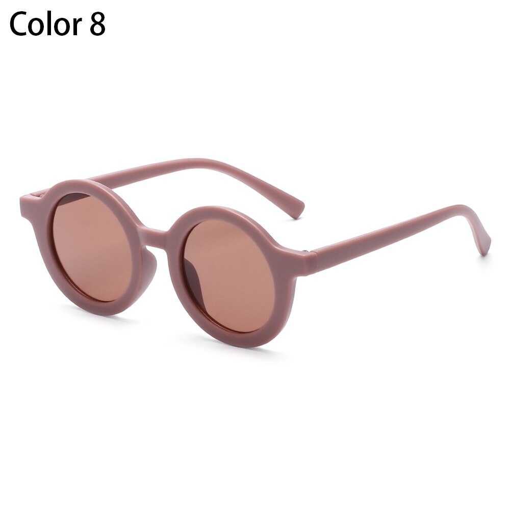 Gafas de sol Retro para niños, lentes de sol con marco redondo, protección UV 400, para playa al aire libre, 1 ud.: 8