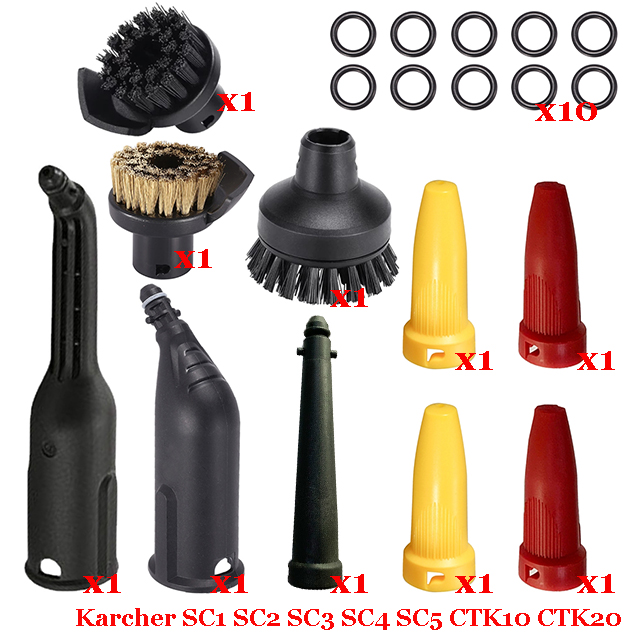 Para Karcher aspiradora de vapor máquina SC1 SC2 SC3 SC4 SC5 SC7 CTK10 CTK20 piezas cabezal de cepillo accesorios de boquilla potente: Gris oscuro