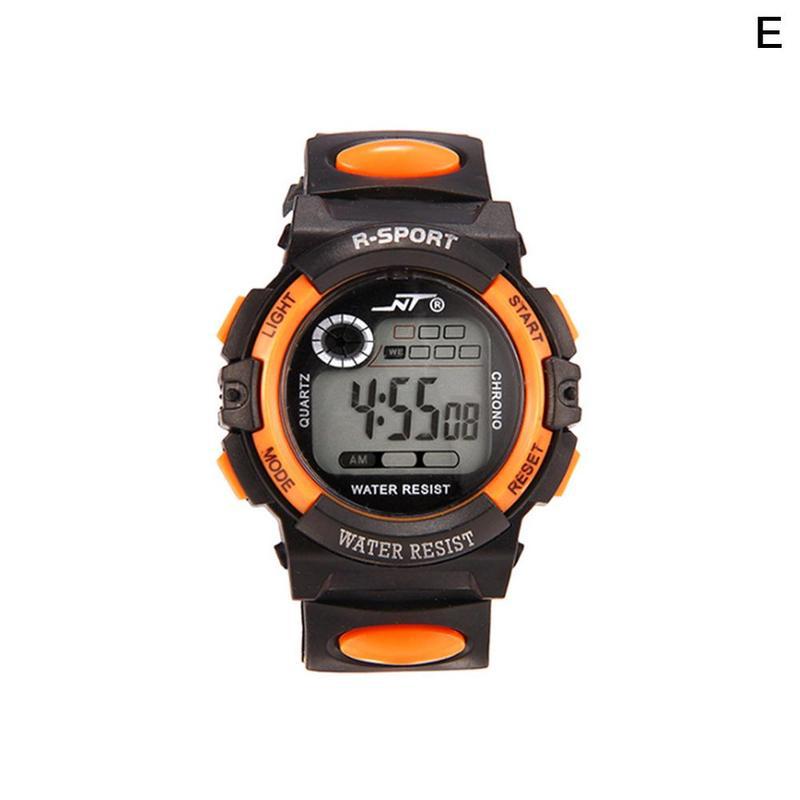 Kindersporthorloge waterdicht digitaal horloge led elektronisch kleuren horloge sport kinderen alarm datum horloges pols waterdicht  s5 i 2