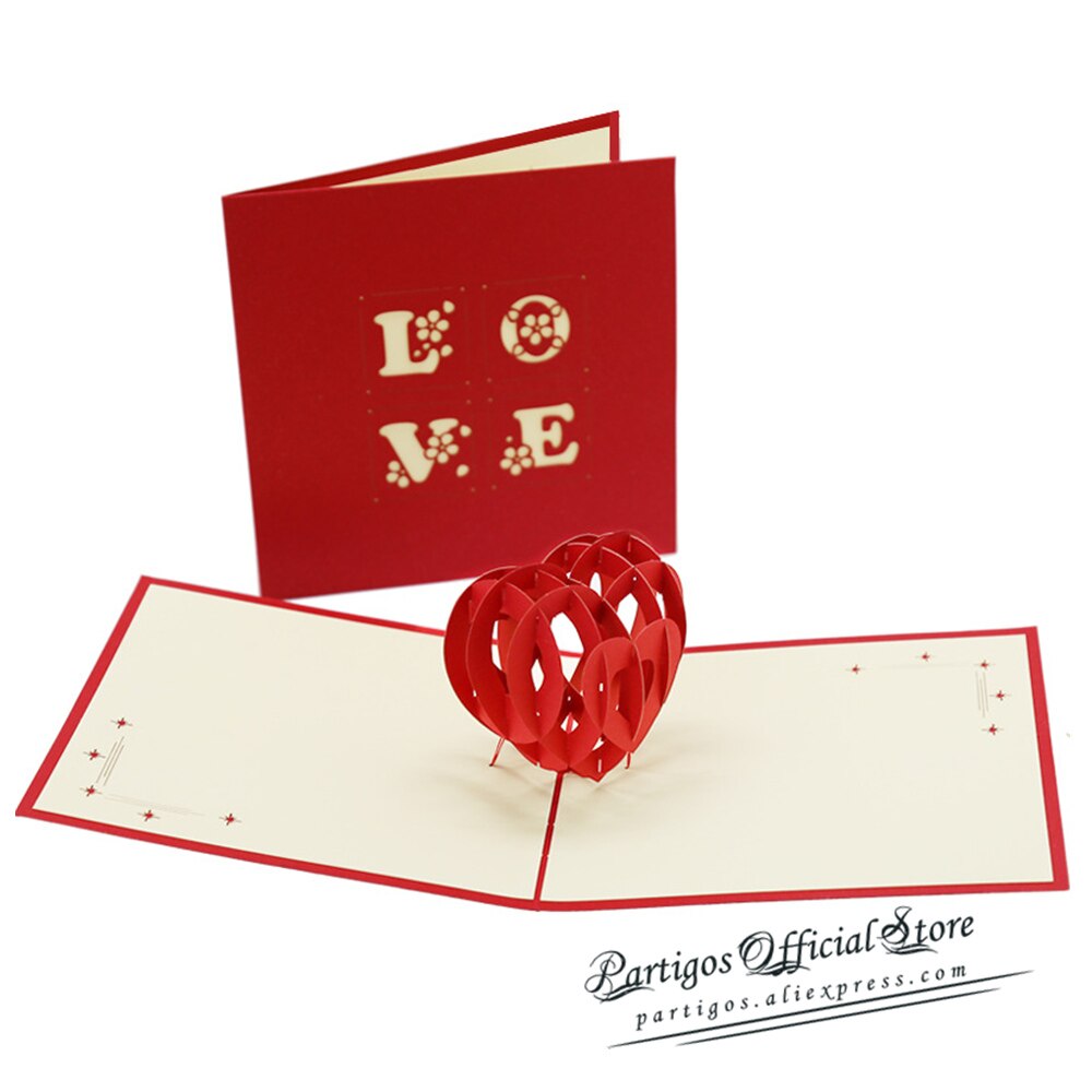4pcs Cards Valentines Day Postcard Wedding Invitation Greeting Cards Anniversary for Her especially for you Love Card