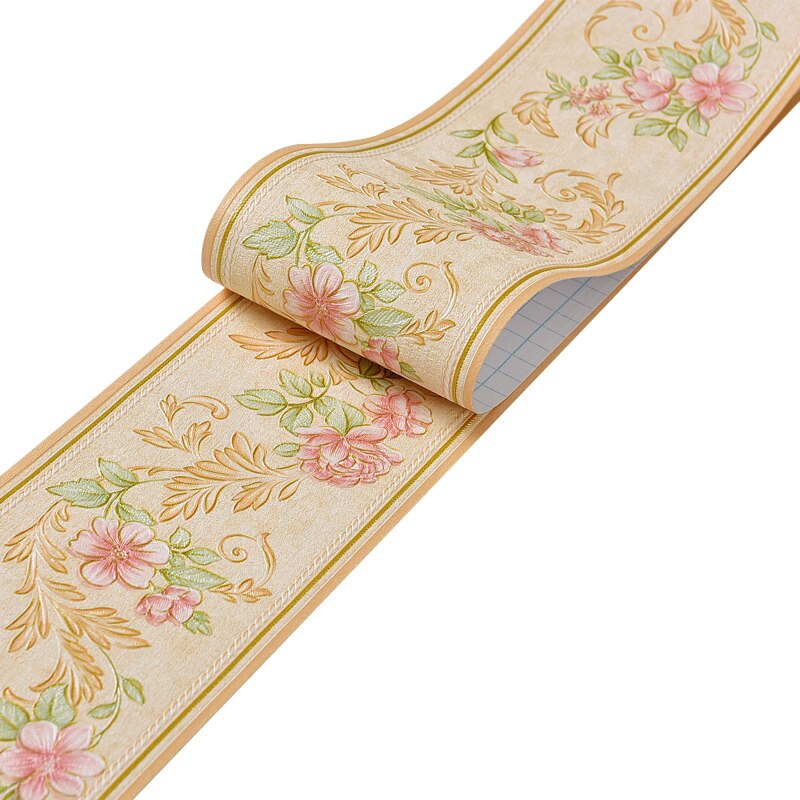 3D Embossed Baseboard Self-adhesive Waistline Sticker Baseboard Border Stickers Waterproof Living Room Bedroom PVC Wall Stickers