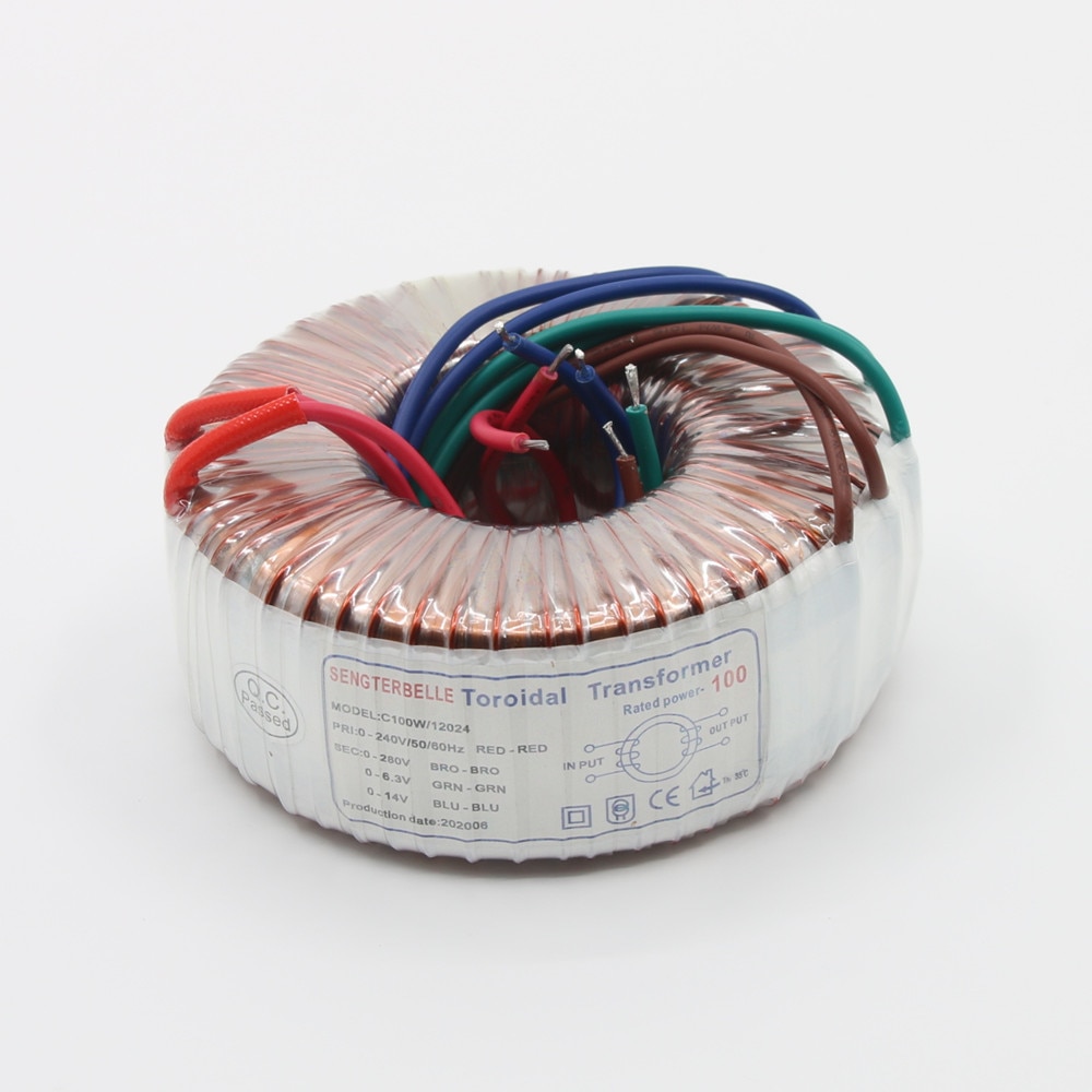 100W Tube Power Amplifier Audio Power Transformer 280V+6.3V+14V Toroidal Transformer