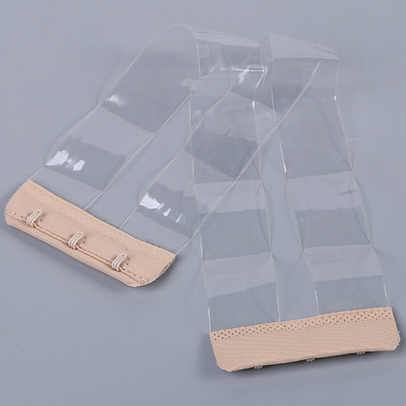 Vrouwen siliconen antislip gesp transparante bh-bandjes onzichtbare transparante bh-band rugloze elastische bh-verlenger schouderband