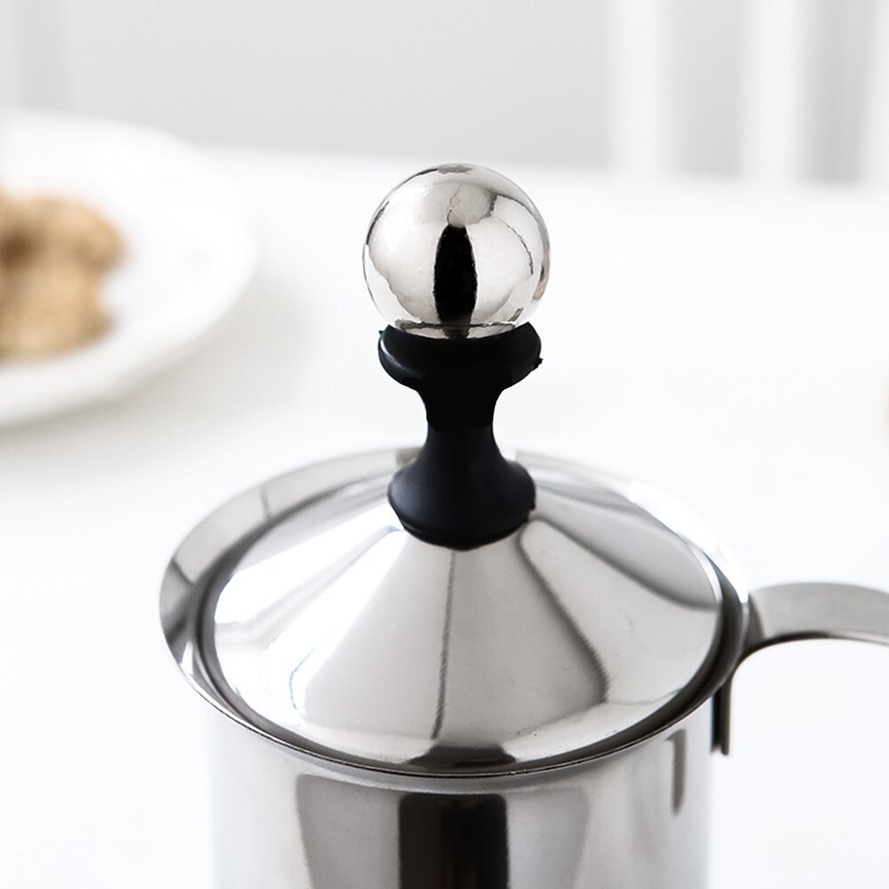 Coffee Mixer Latte Cappuccino Milk Blender Cup Milk Frother Household Fancy Milk Foaming Cup Manual Milk Frother Double Layer