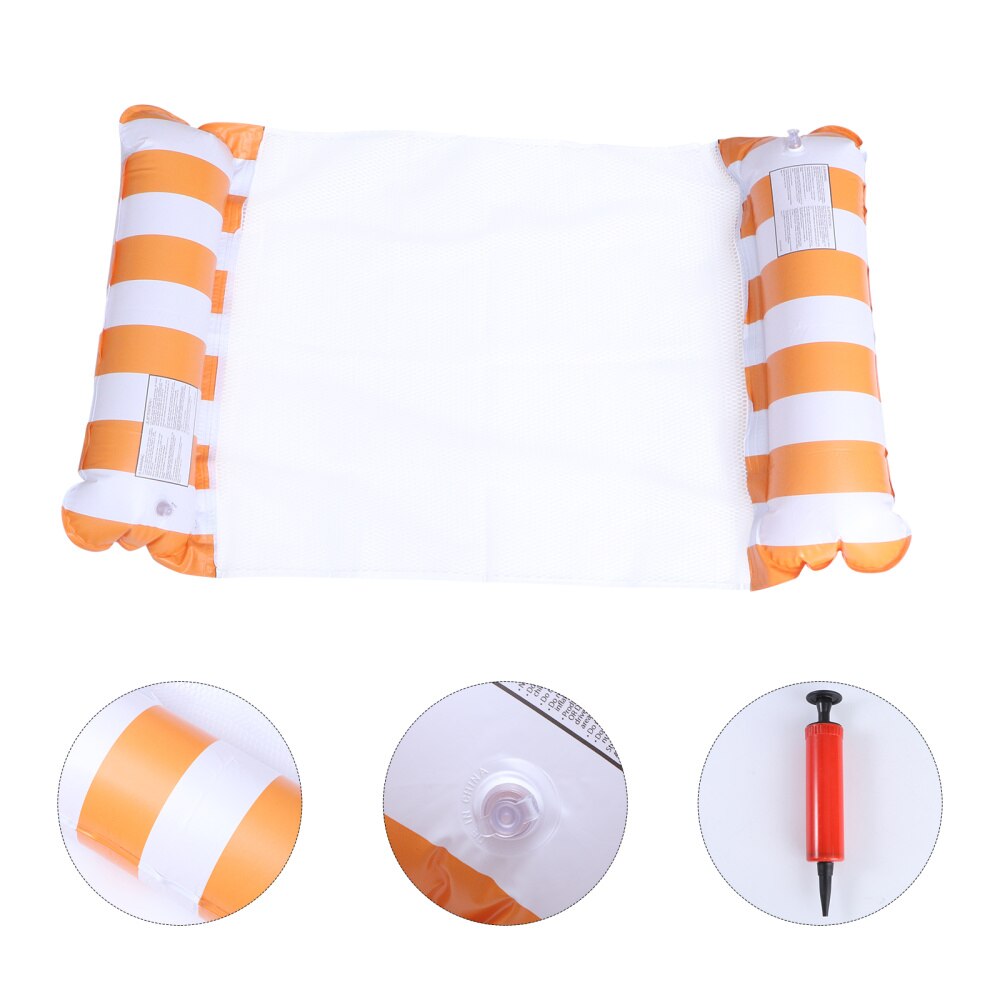 1pc Swimming Floating Bed Aerated Floating Bed Portable Swimming Mat: Orange