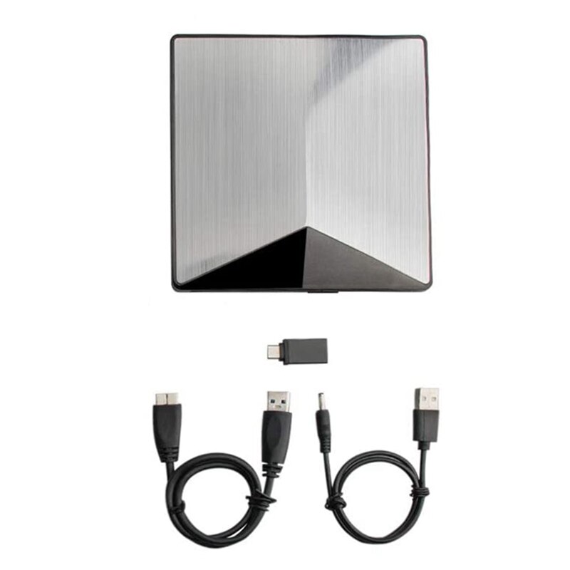 Reproductor de DVD y CD externo, unidad de DVD, USB 3,0, tipo C, para portátiles, Windows y Linux