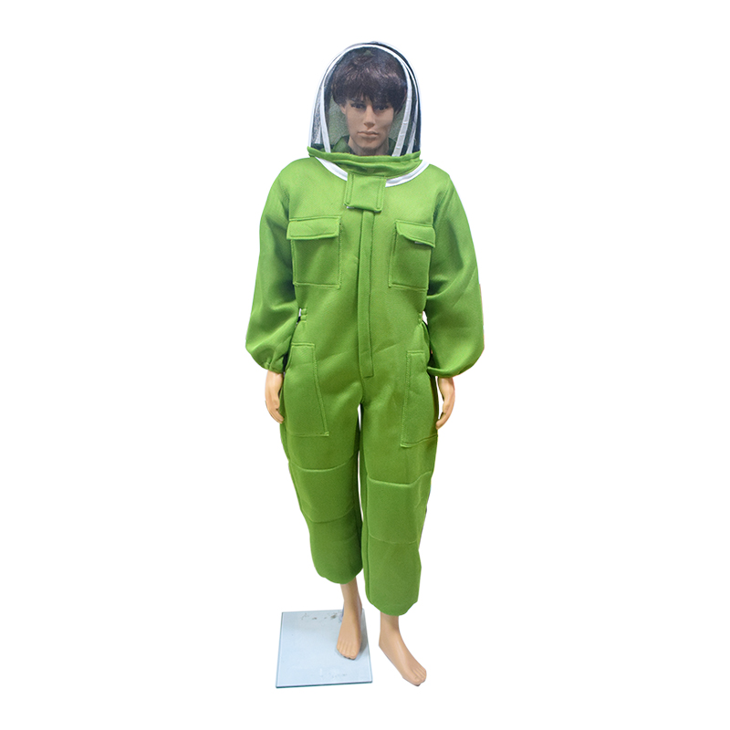 Bee Suit Grade Preferred 3D Air Cotton Fabric Full Body Beekeeping Protective Clothing Beekeeper Suits Equipment: L / light yellow