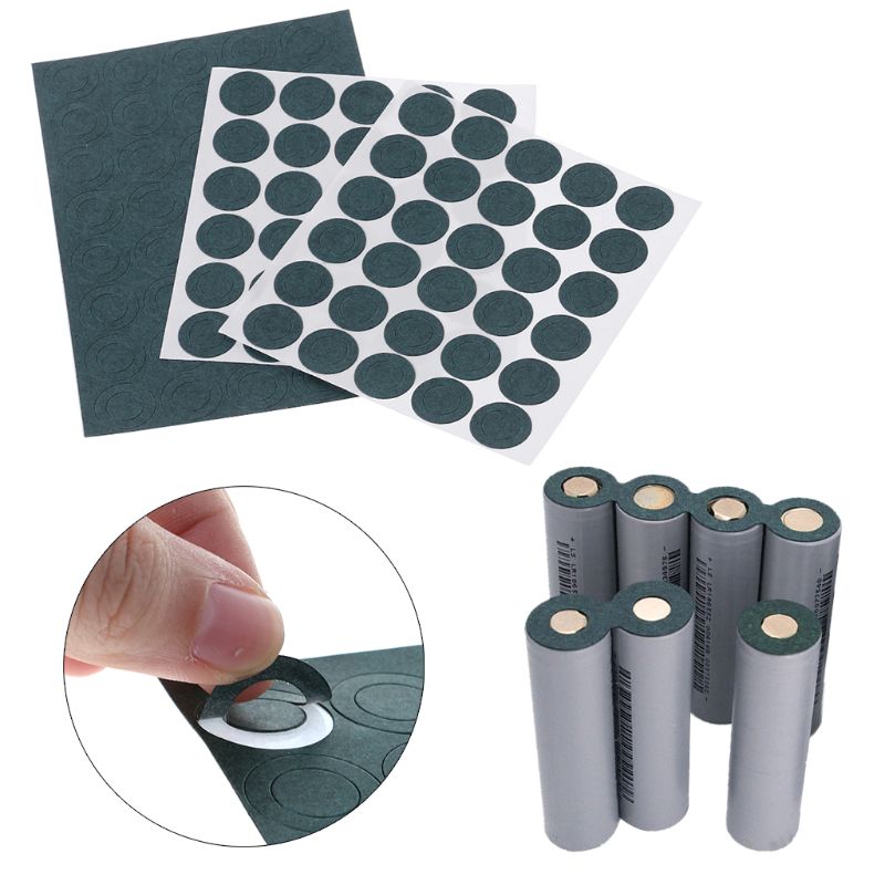 100 pcs 1 S 18650 Li-Ion Batterij Isolatie Pakking Gerst Papier Battery Pack Mobiele Isolerende Lijm Patch Elektrode Geïsoleerde Pads