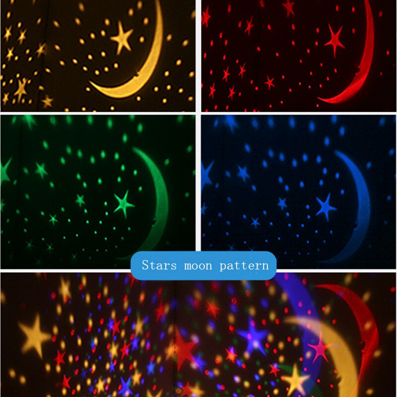 LED Sternen Projektor Lampe - Rotierender Mond Sternenhimmel - Leuchtendes Spielzeug für Baby Schlaf