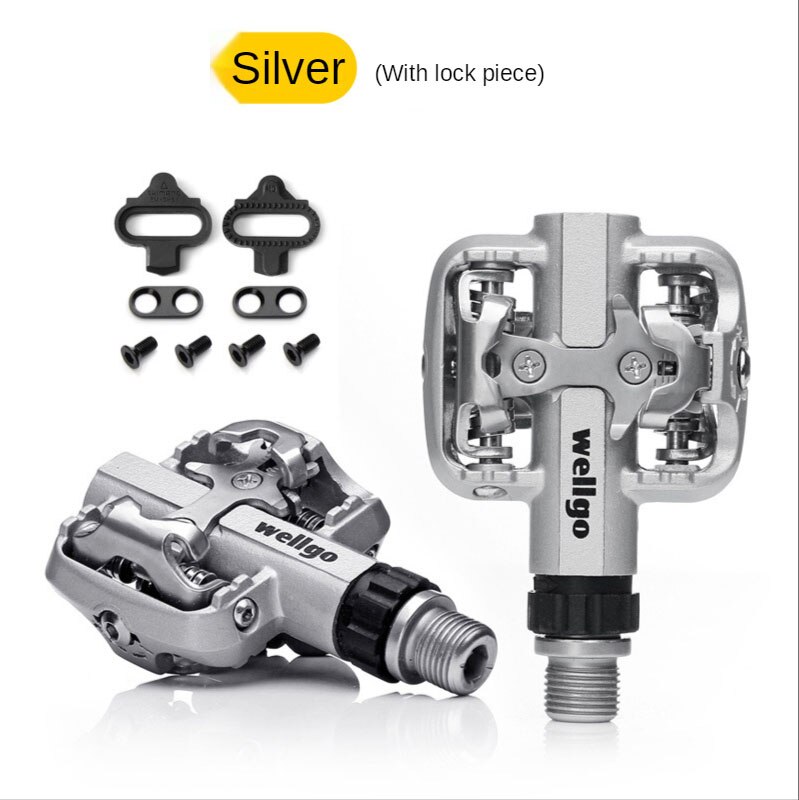 Paire De Pédales Plates Wellgo Aluminium – Argent – Pour Vélo De Route