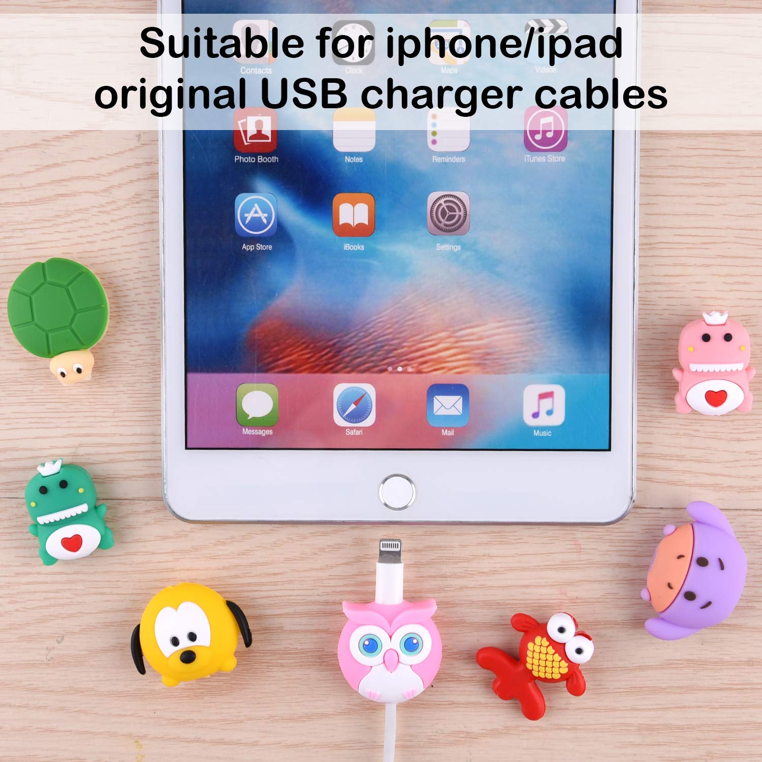 Protector de Cable para iPhone y iPad, Protector de cargador Animal, Protector de Cable USB, accesorio para teléfono