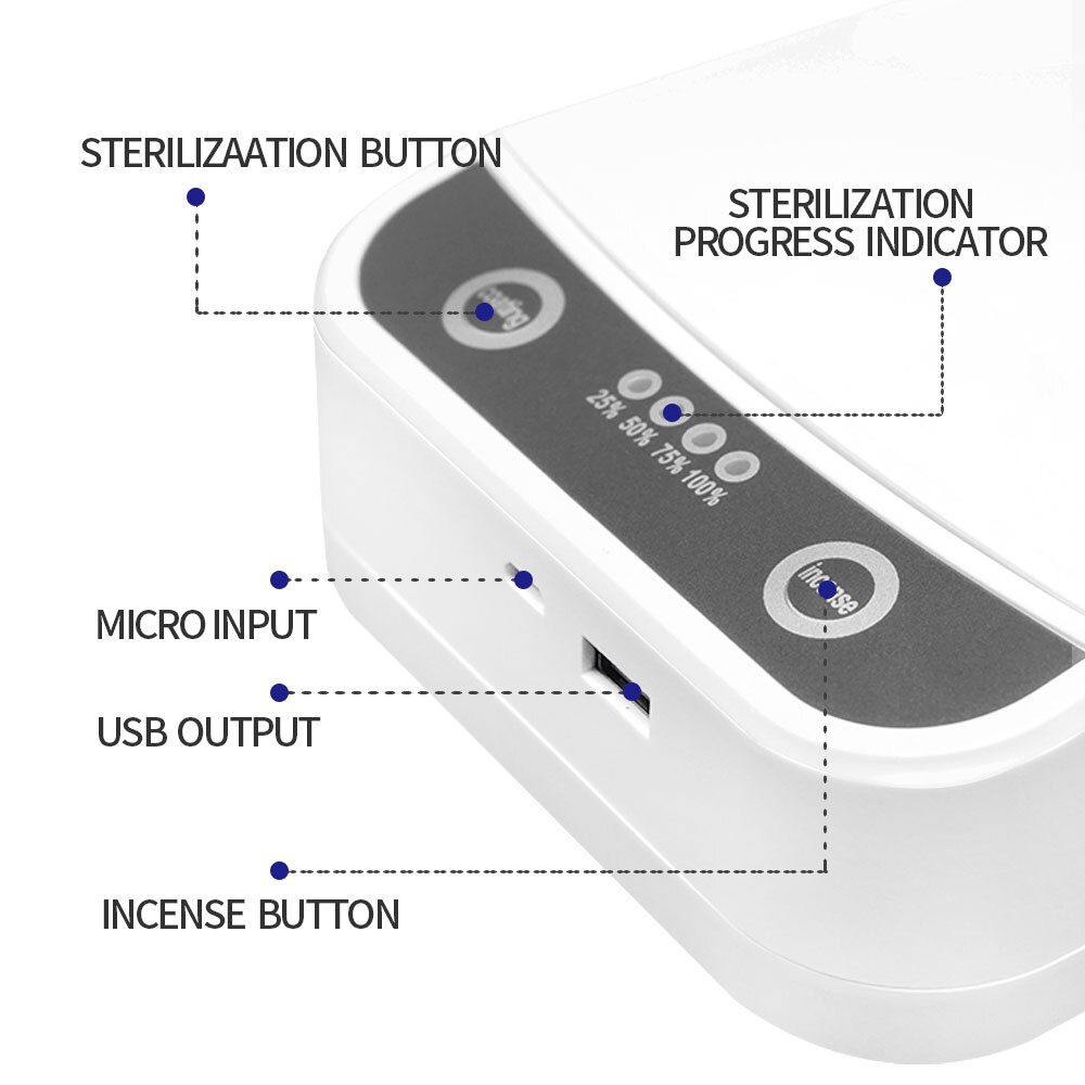 Uv Sterilisator Desinfectie Doos Mini Ozon Mobiele Telefoon Sterilisator Multifunctionele Sterilisatie Masker Ondergoed Beauty Cleaner