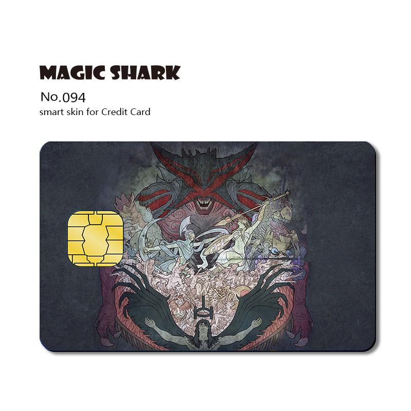 Magic Shark Super Man Wood Print Mountain Flag Venom PVC Credit Card No Fade Skin Sticker Film Case: 094