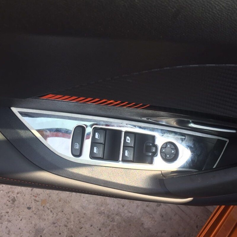 Door Handle Window Button Panel Stainless Steel Decorative Cover For Peugeot Car Accessories