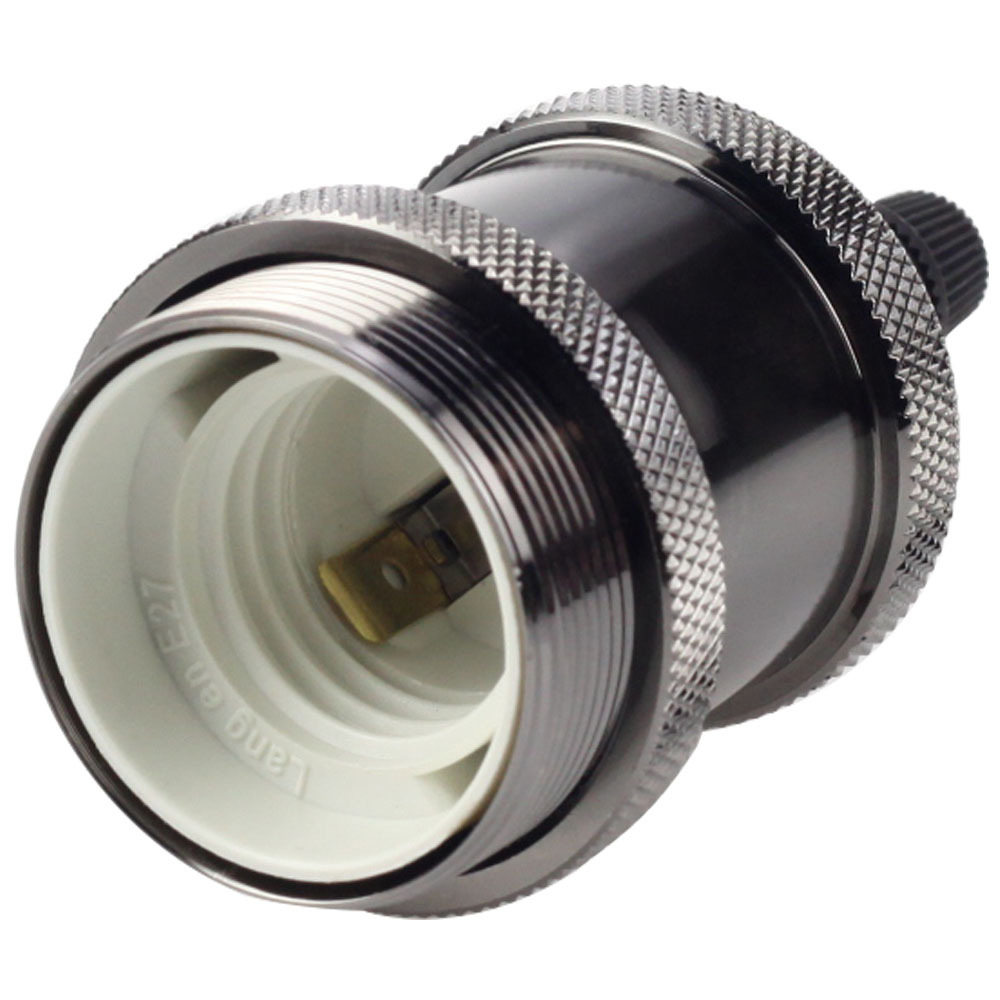 Sphoon-Base de lámpara antigua DIY, casquillo de tornillo E27, portalámparas decorativo de aluminio, lámpara de techo interior montada en superficie de Metal Vintage