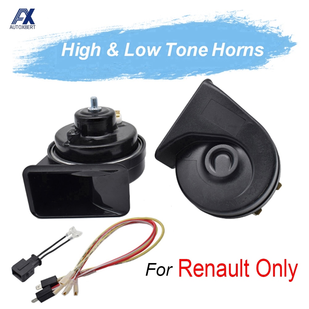 Klaxon d'escargot à double entrée pour voiture Renault Clio, Captur, Megane Scenic, Fluence Espace 12V 410/510Hz, 125db