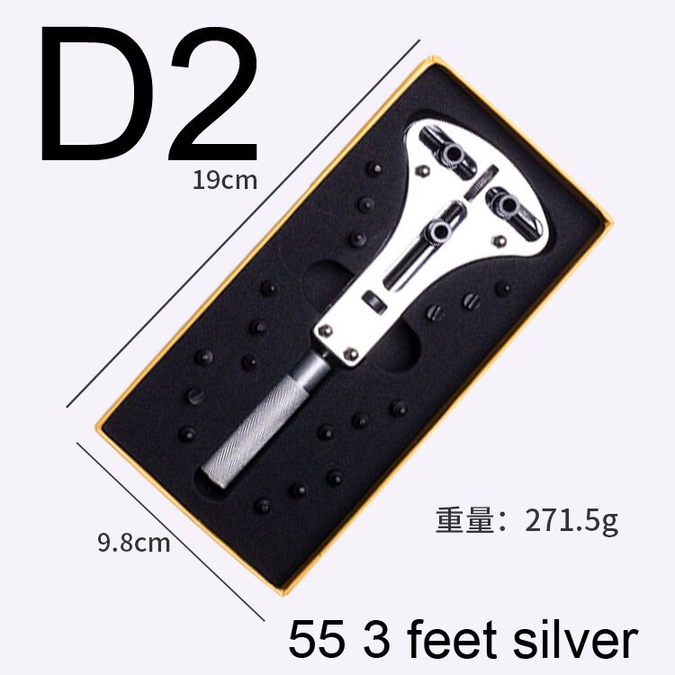 Massief Stalen Horloge Back Cover Opener Gereedschap 2 3 Klauwen Schroef Horloge Case Remover Open Wrench Horlogemaker Repair Tool Kit set: D2 55 3feet