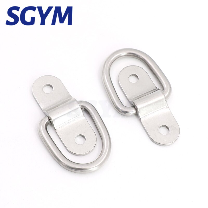 12pcs 304Stainless Steel D Ring Tie Down Anchors Lashing Rings 1/4" D-Rings Anchor for Loads on RV Campers Trucks Trailers Boats