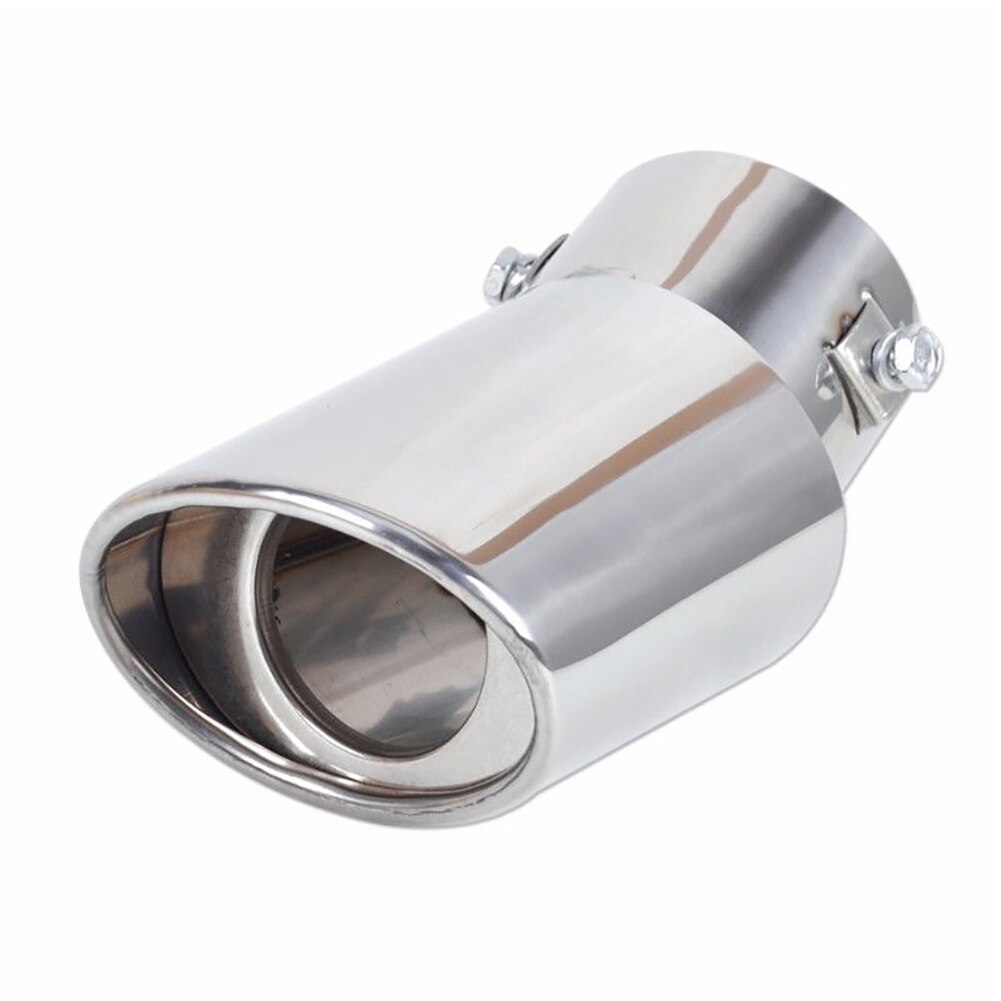Universal Stainless steel Car Exhaust Pipe Car Vehicle Rear Round exhaust Pipe Tail Muffler Tip Chrome Exhaust Round System