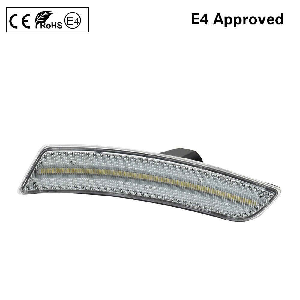 Luz de LED de posición lateral ámbar de parachoques delantero, 2 uds., transparente para Cadillac ATS CTS CTS-V 15-19