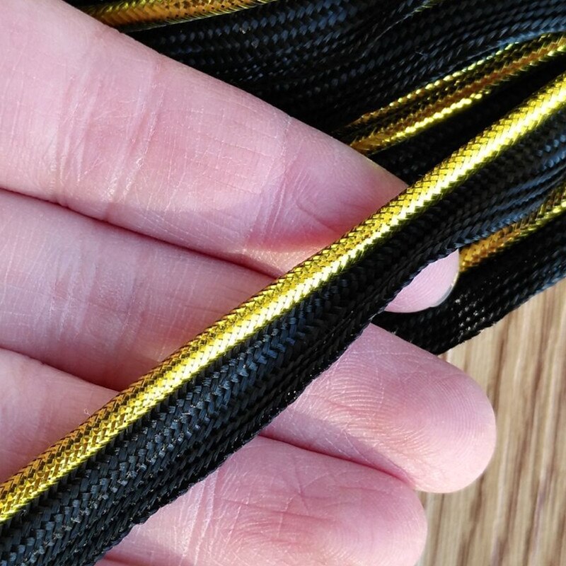 Wit goud kleur Bias Tape met koord, Goud/Gouden kleur, vooringenomenheid Piping tape, grootte: 10mm * 20 yards, DIY naaien quilt kussen accessoires: black gold