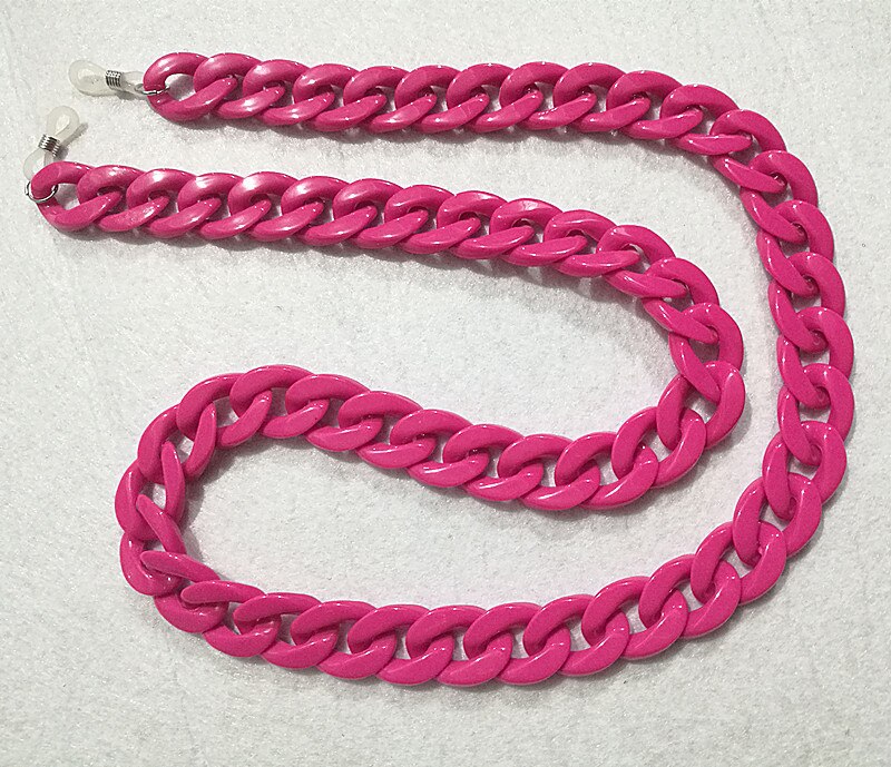neue Feste Farbe Acryl Sonnenbrille Kette Frauen Lesebrille Hängen Hals Kette Largand Gläser Kette Brillen Band: 6