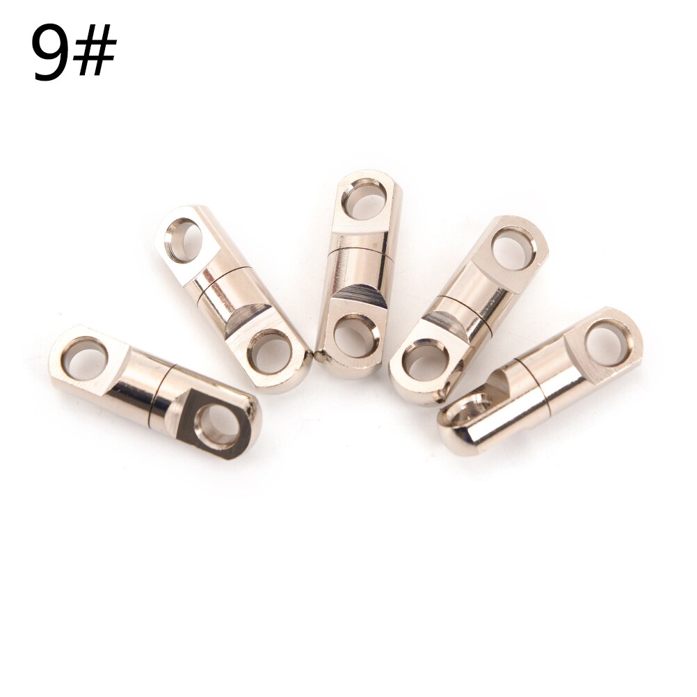 Roestvrij Stalen Kolom Roterende Bearing Swivel Vissen Wartels Haak zonder ring Lokken Connector Vis Accessoires 5 stks/partij: 9