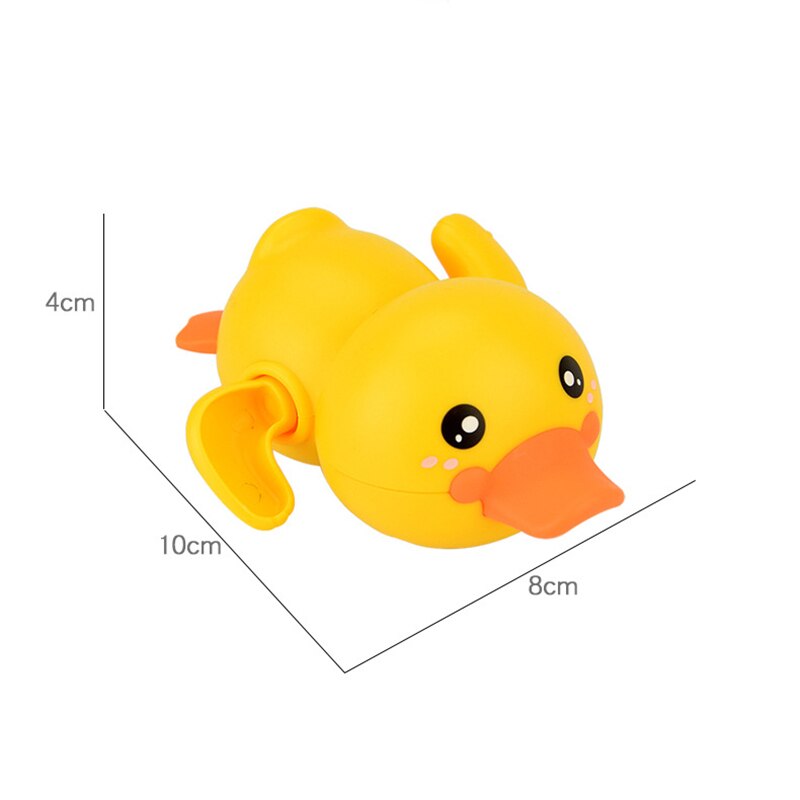 Cartoon Duck Baby Bath Toys Clockwork Dabbling Baby Toys Kids Shower Game Water Toy For Bathroom Bathtub Beach Swimming Pool