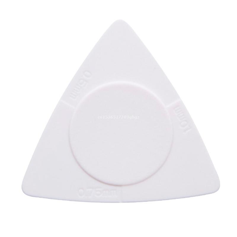 10x ABS scelte impostato plettro triangolare multicolore per chitarra elettrica basso ukulele Dropship: bianca