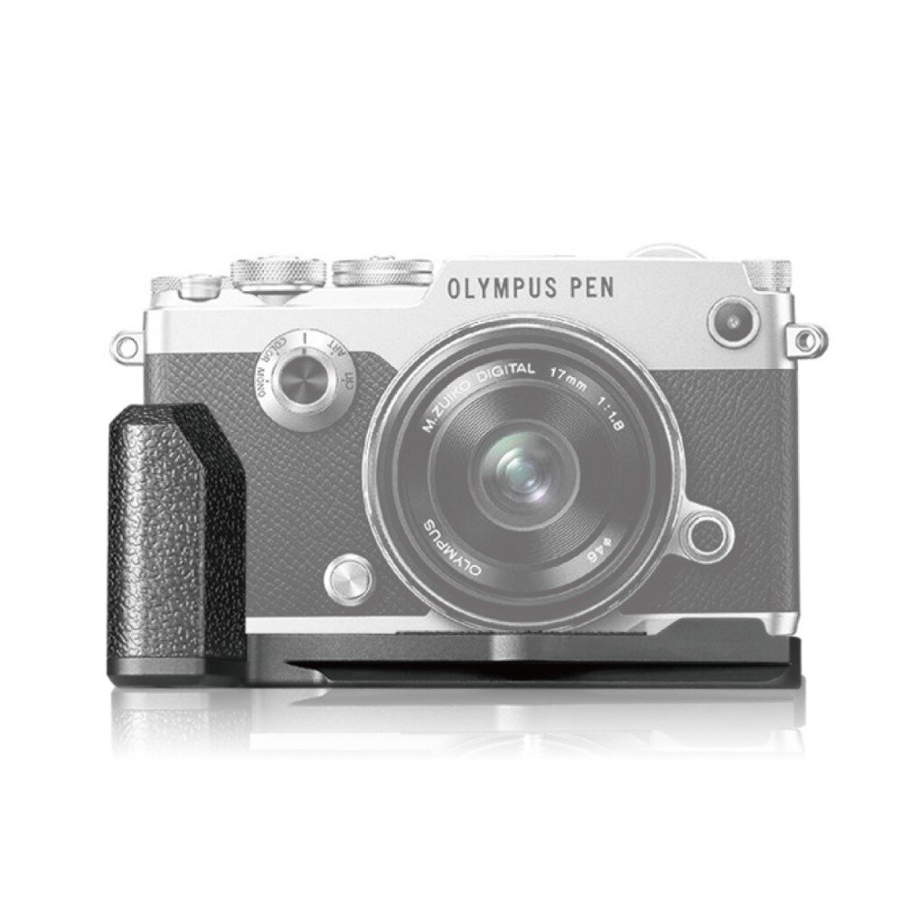 MEKE MK-ECG4 Metal Black Camera Verticale Hand Grip L-Plaat voor Olympus PEN-F Mirroless Camera