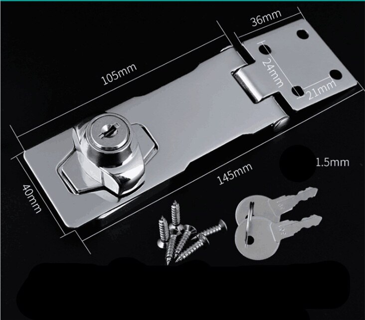 High Antique Metal Lock Door Lock Drawer Cabinet Jewelry Archaize Lock Wardrobe Cupboard Lock + Key Hardware Tool Set: Silver