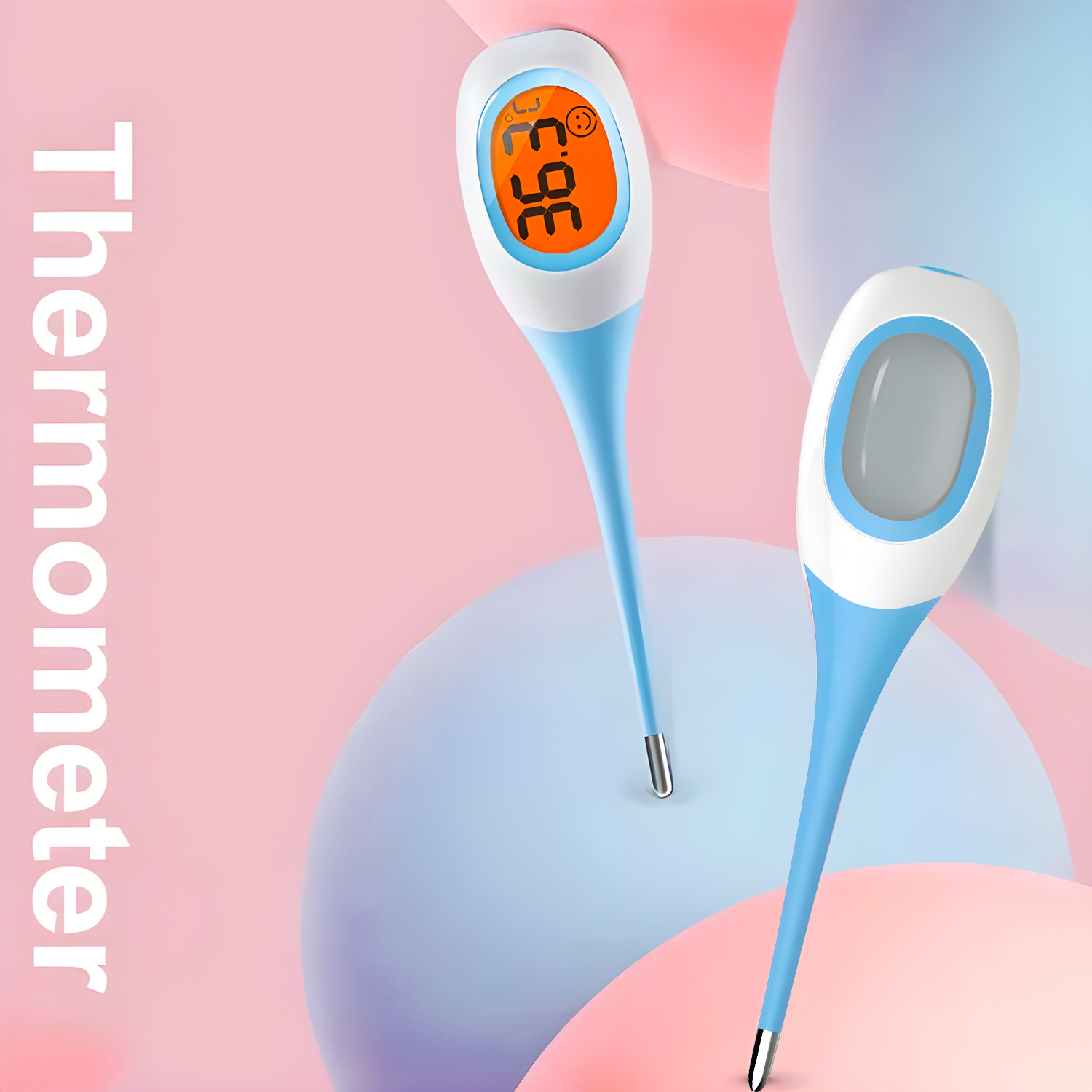 Digital Electronic Thermometer Celsius Fahrenheit Soft Head Oral Body Temperature Outlet Thermometer for Children Adult