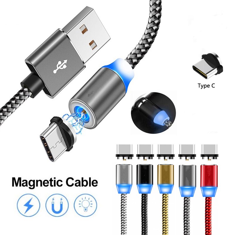 Magnetico di Tipo C Cavo di Display A LED Dual USB di CONTROLLO di qualità 3.0 Rapido Caricabatteria Da Auto Per OPPO A52 A72 A92 A5 A9 2020 A92S Trovare X2 NEO Lite Reno 3