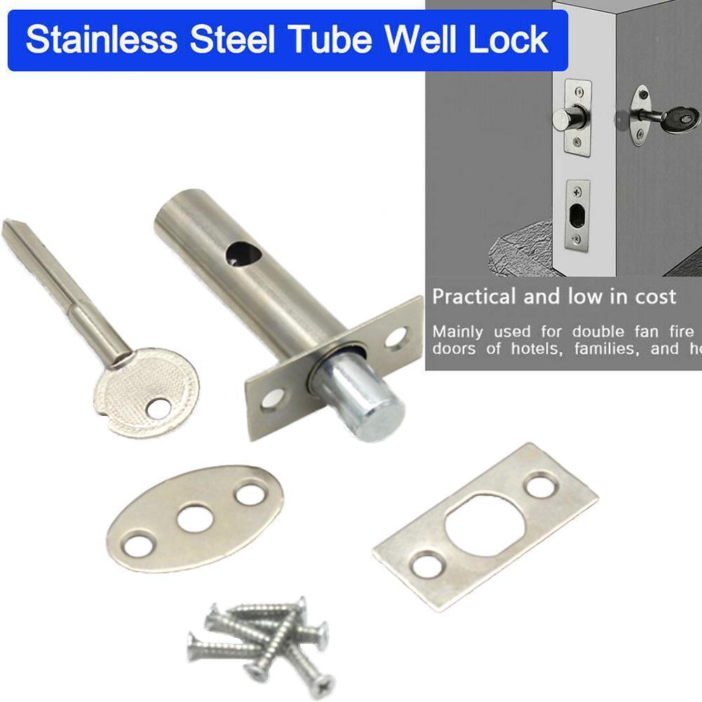 1 Set Door Rack Bolts Dead Bolt Lock Star Security Spare Hardware Strong For Home Door Bolt Iron Tool S8Z2
