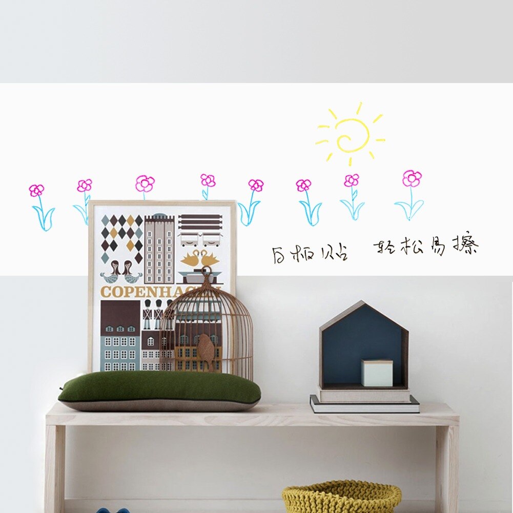 White Board Dry Erase Removable Vinyl Wall Sticker Decal Kid Whiteboard Mural Erasable White Board