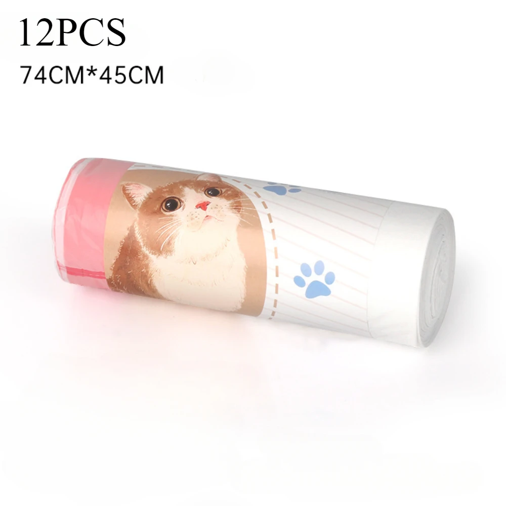 Thickened Cat Litter Bags Box Liners Disposable Drawstring Type Automatic Closing Sealed Can Bear 10KG Pet Supplies: Scarlet