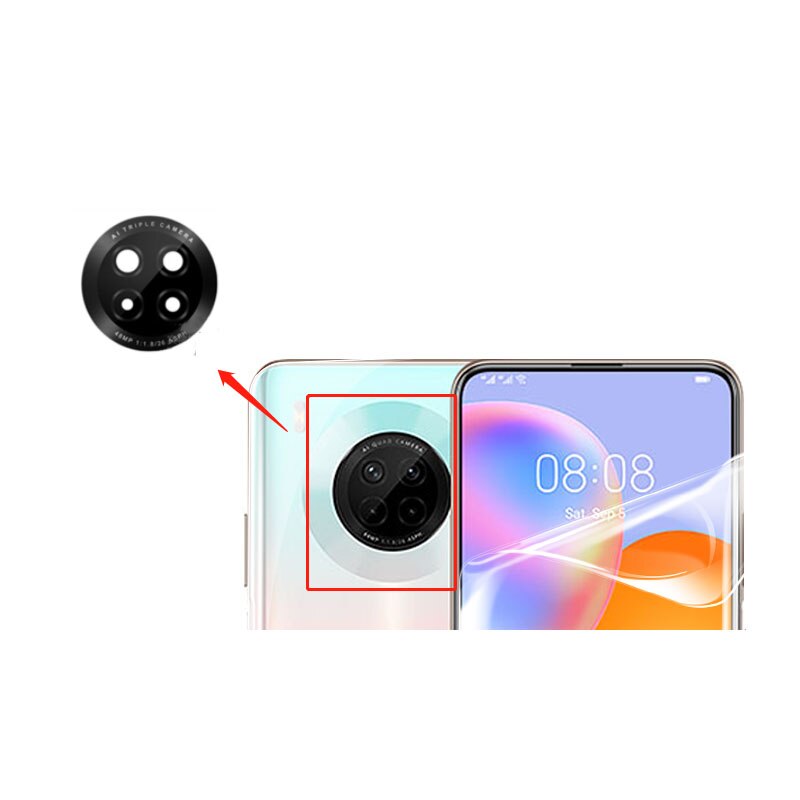 Neue Zurück Kamera Glas Für Huawei Y9A Hinten Kamera Objektiv Glas Für Gehäbenutzen Mit Aufkleber Klebstoff Kleber Y9 EIN