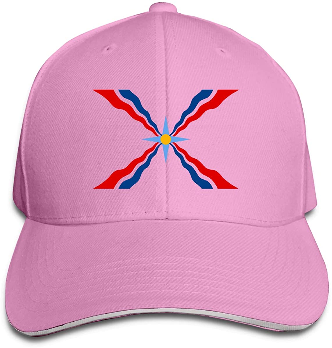 Assyrische Flagge Männer Frau Klassische Hütte Modische Spitzen Deckel Hüte: Rosa