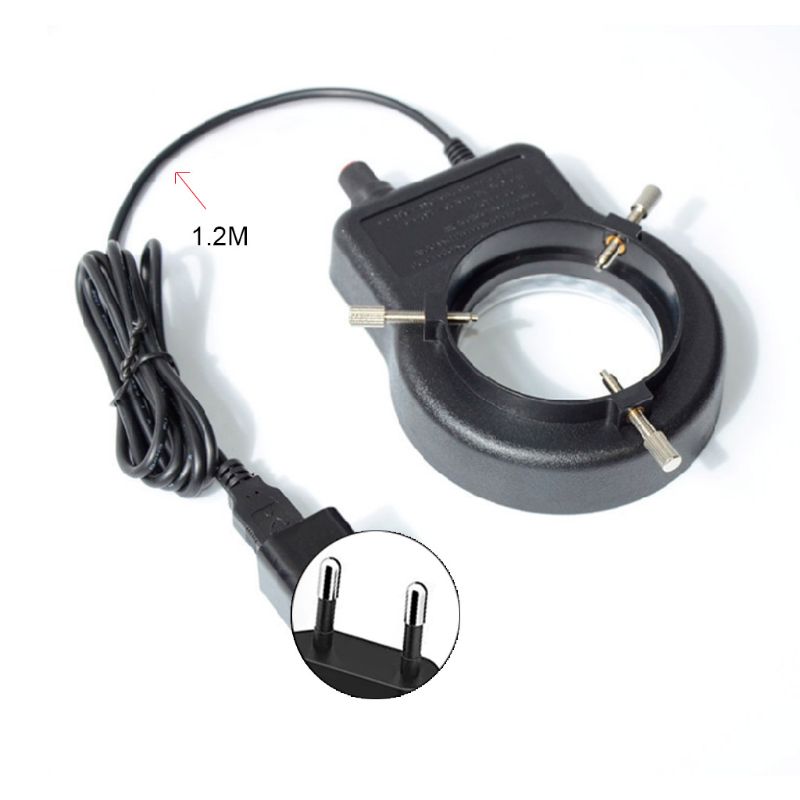 Microscope Lamp Single Cylinder Binocular Stereo Microscope Ring Lamp Integrated LED Ring Light Source Brightness Adjustable USB