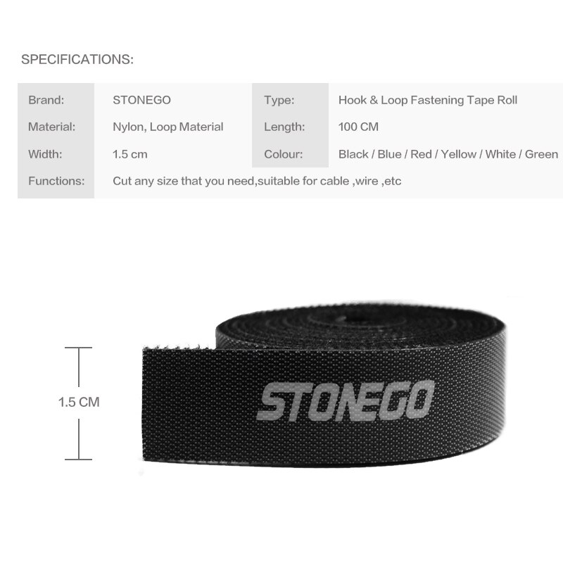 Stonego Usb Kabel Winder Kabel Organizer Ties Muis Draad Oortelefoon Houder Hdmi Cord Gratis Cut Management Telefoon Hoop Tape Protector