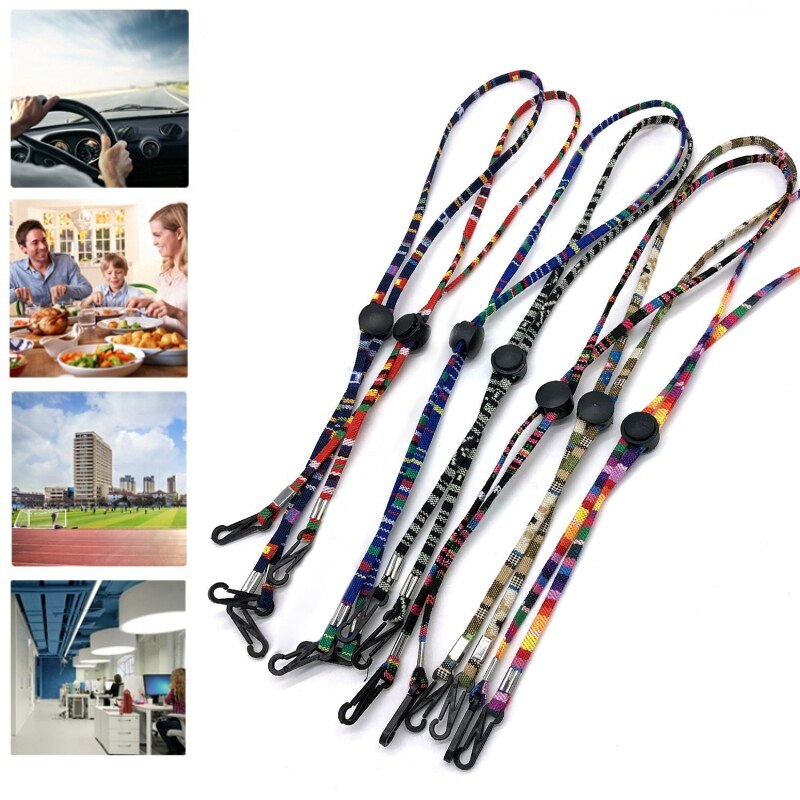 1Pcs Adjustable Face Mask Hanging Rope Face Mask Lanyard Anti-Lost Disposable Mask Holder Traceless Ear Hanging Rope