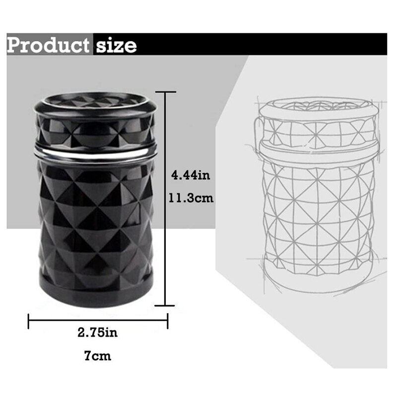 Automotive Ashtrays Car Ashtray Portable Auto Vehi... Grandado