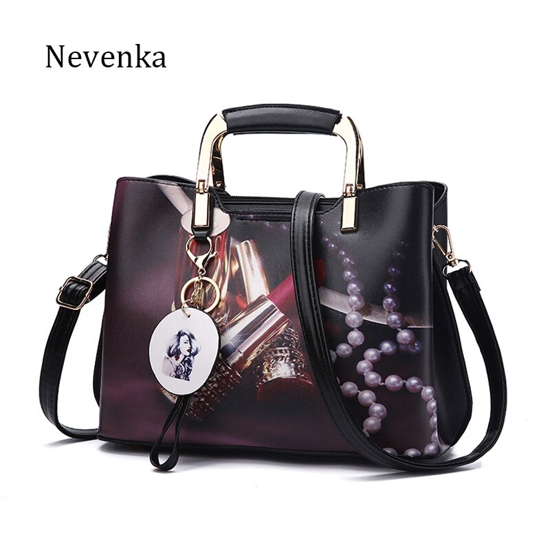 Nevenka Femmes Sac À Main Femme Style Peint Sacs À Bandoulière Fleur Motif Messenger Sacs En Cuir décontracté Fourre-Tout Sac de Soirée: 3