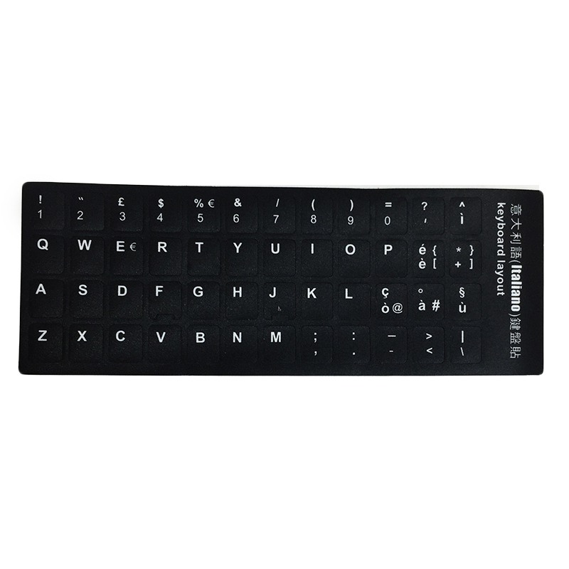 For Mac Windows Standard Italian Waterproof Keyboard Layout Frosted White Letters Protection Stickers