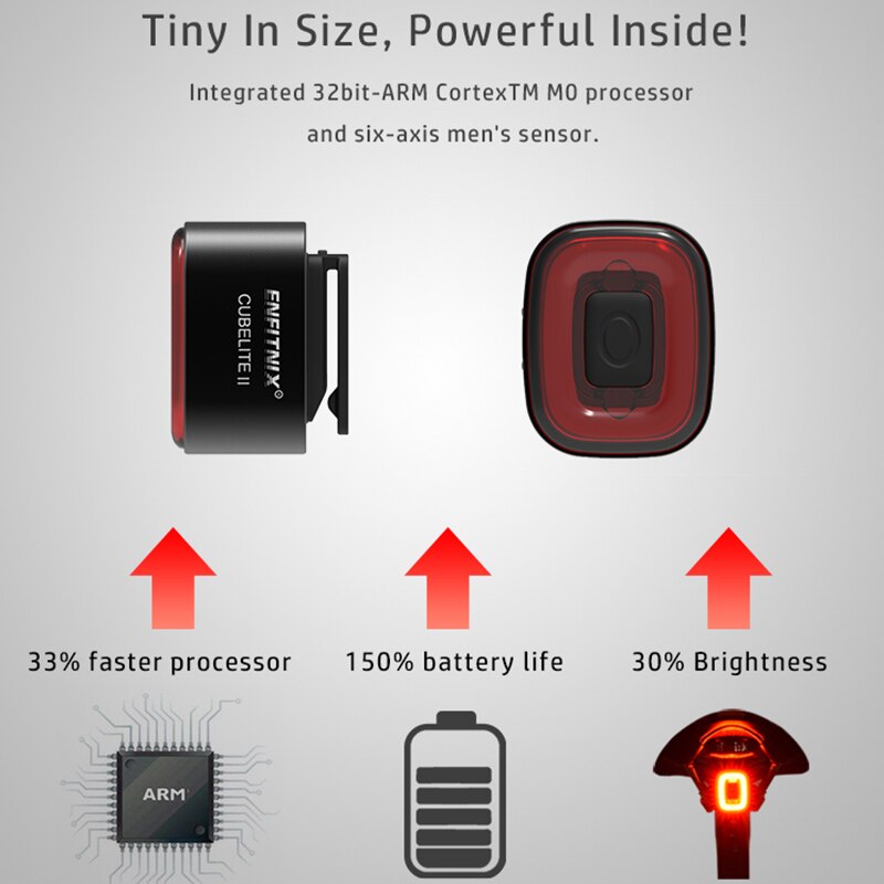 CubeLite II Xlite100 Bicicletta borsa accorto auto Freno Luce di Rilevamento usb della bici della Strada MTB fanali Posteriori posteriori